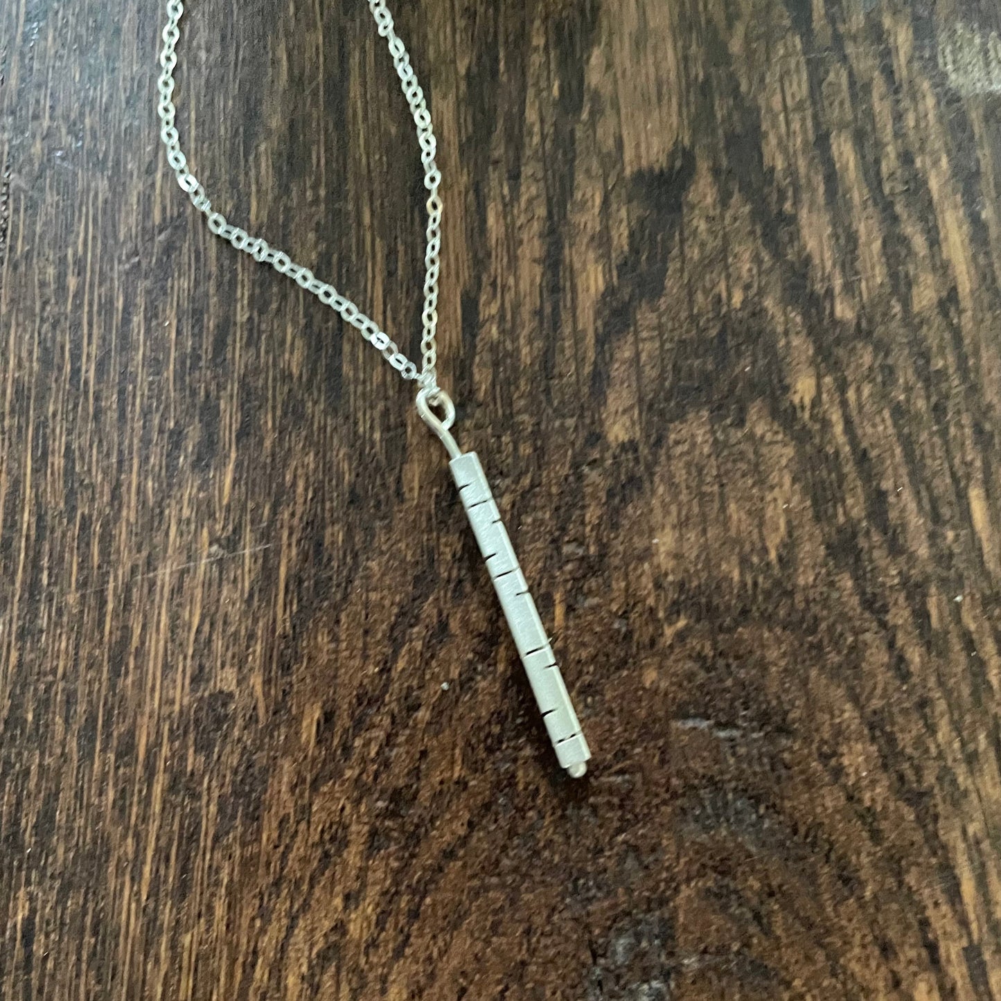 Birch Tree Necklace in Sterling Silver on Chain or Leather