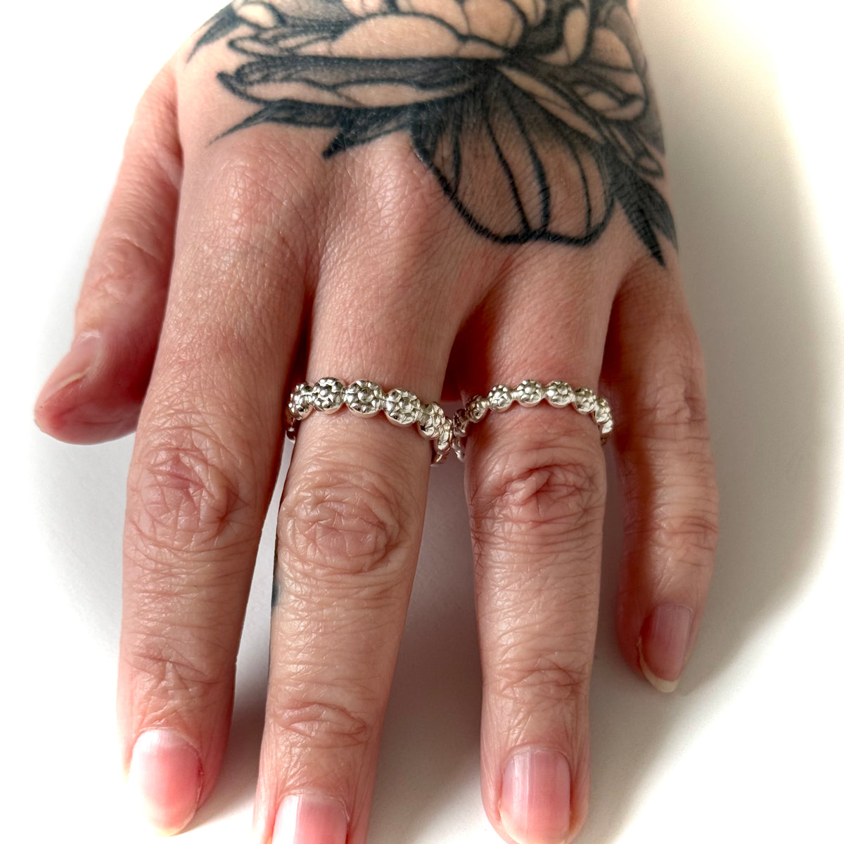 Flower Band in Silver Petite