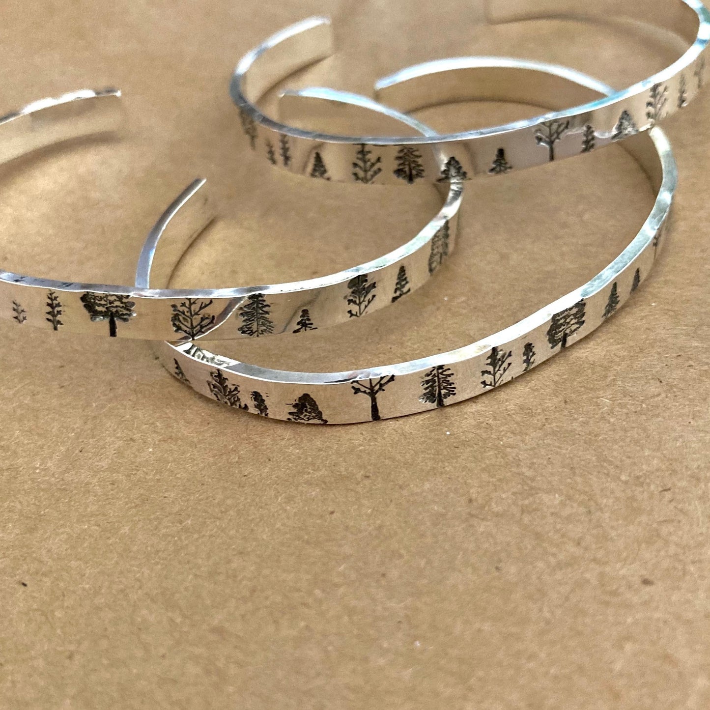 Three Trees Bracelets in silver