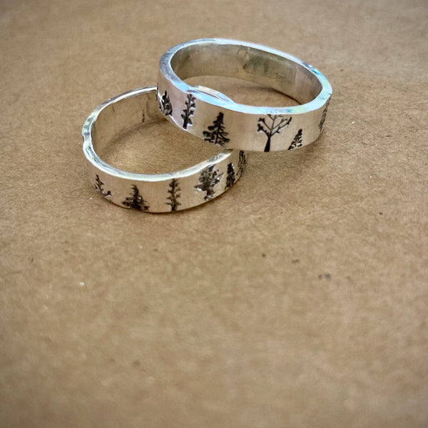 Two Trees Rings in silver