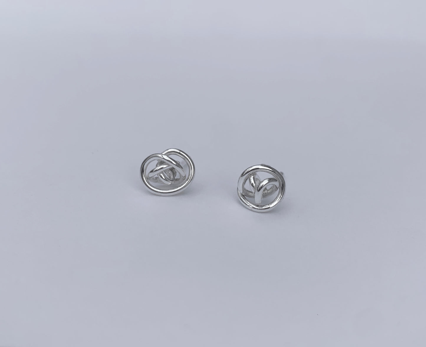 Knot Post Earrings in Sterling Silver