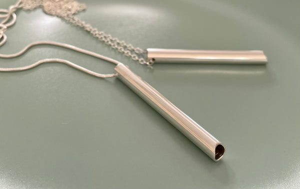 Breathing tool necklaces in sterling silver