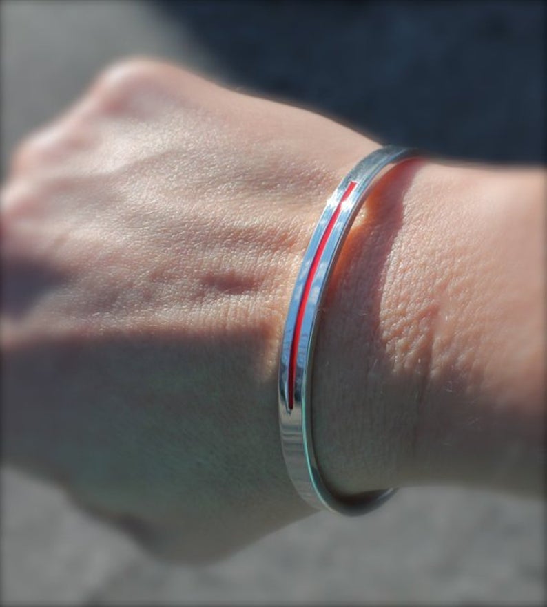 Thin Green Line bracelet for military, park rangers, conservation, border patrol