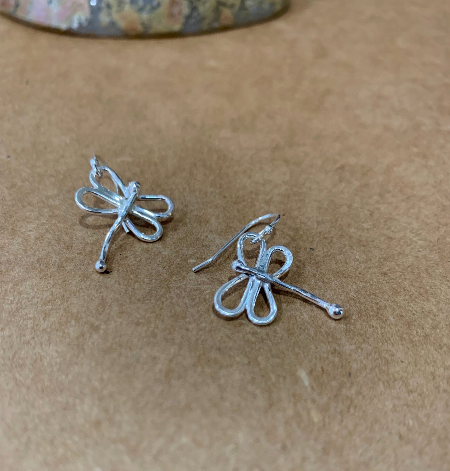Little Silver Dragonfly Earrings