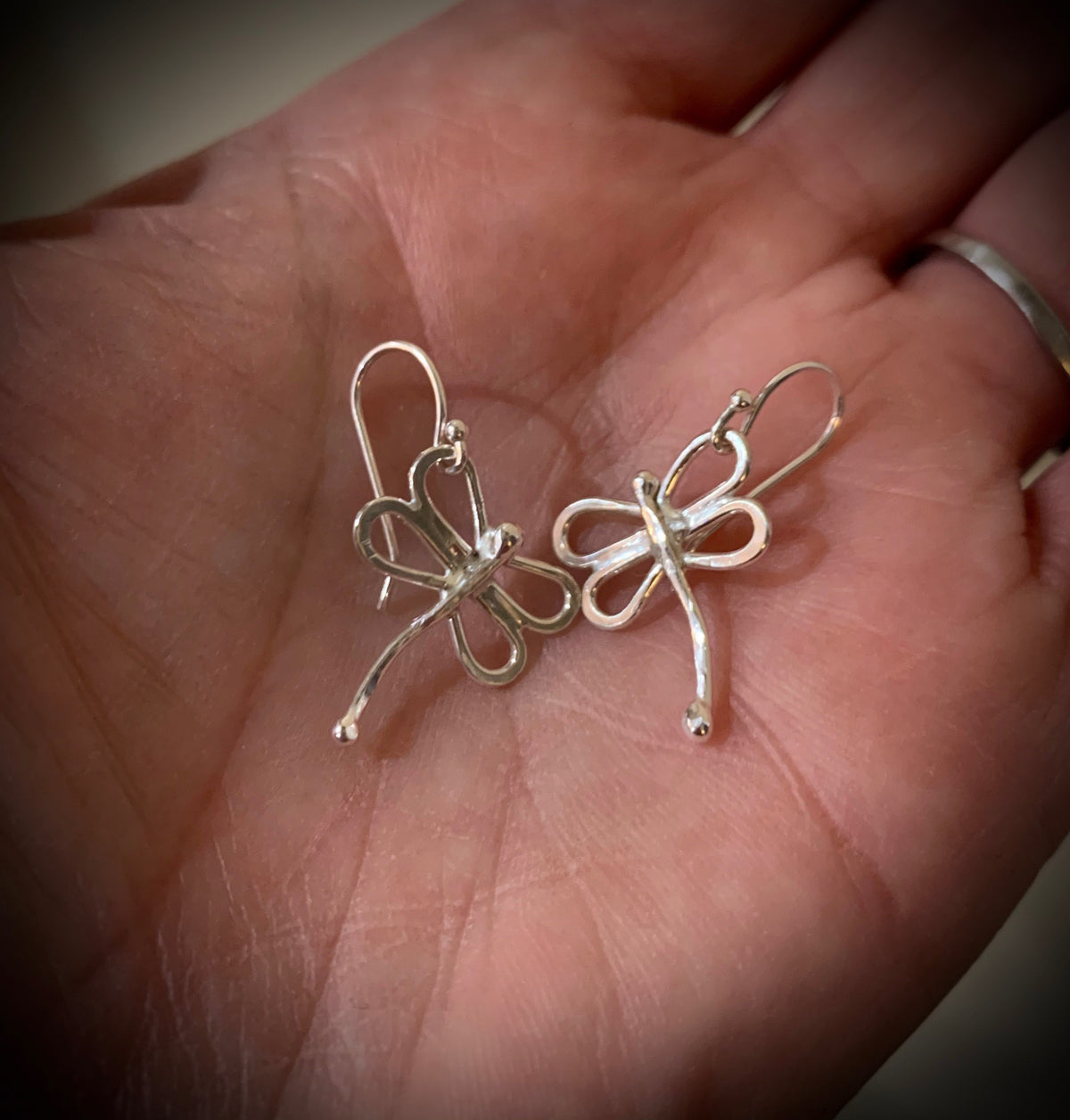 Little Dragonfly Earrings in Sterling Silver