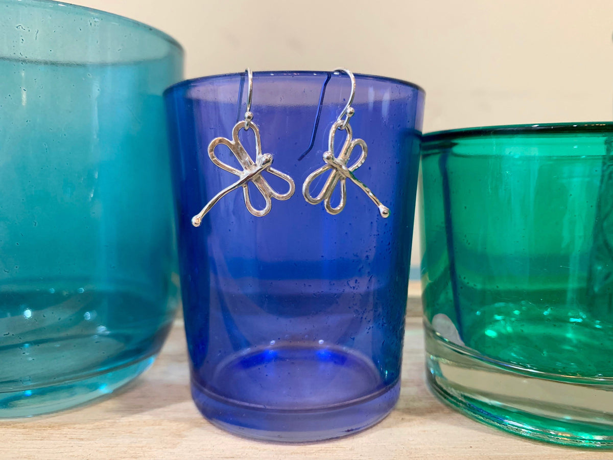 Little Dragonfly Earrings in Sterling Silver