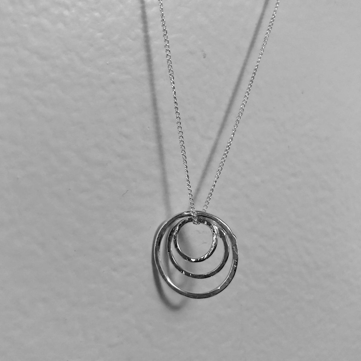 Three Circles Necklace in Silver