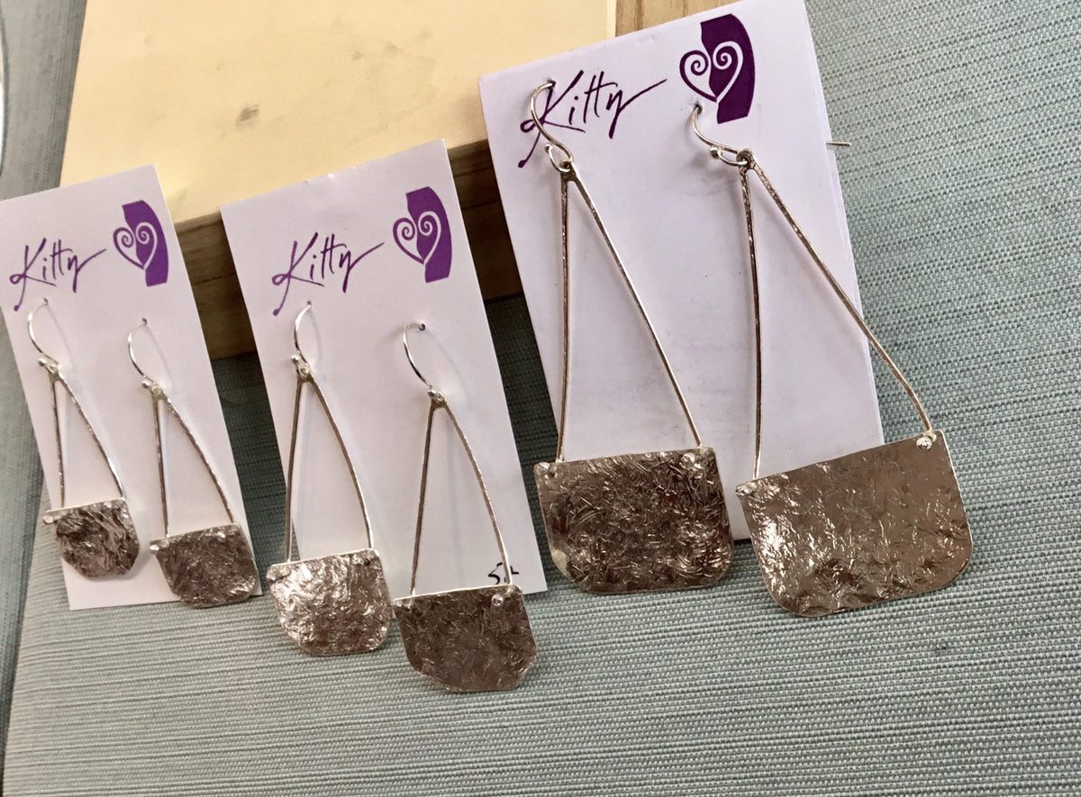 Purse Earrings in Sterling Silver
