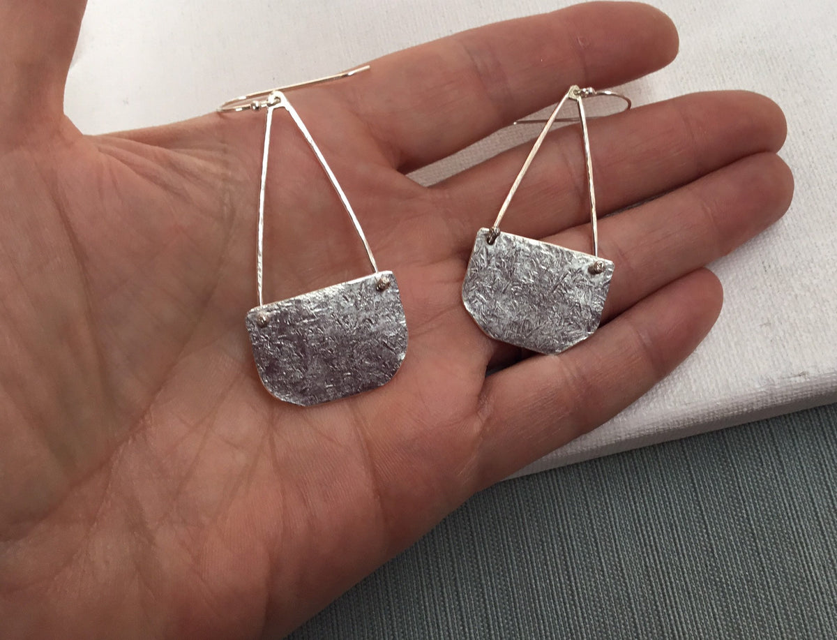 Purse Earrings in Sterling Silver