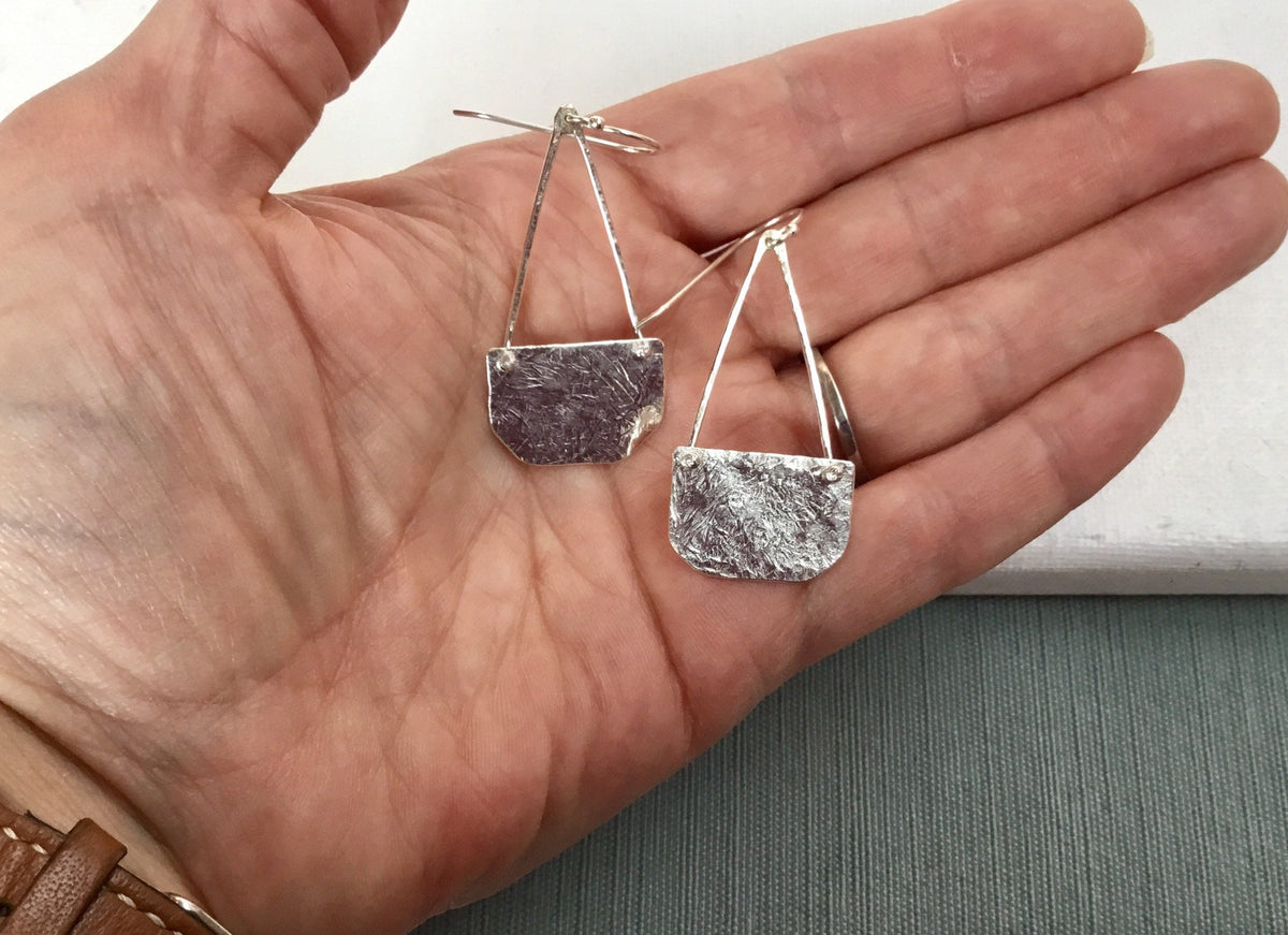 Purse Earrings in Sterling Silver