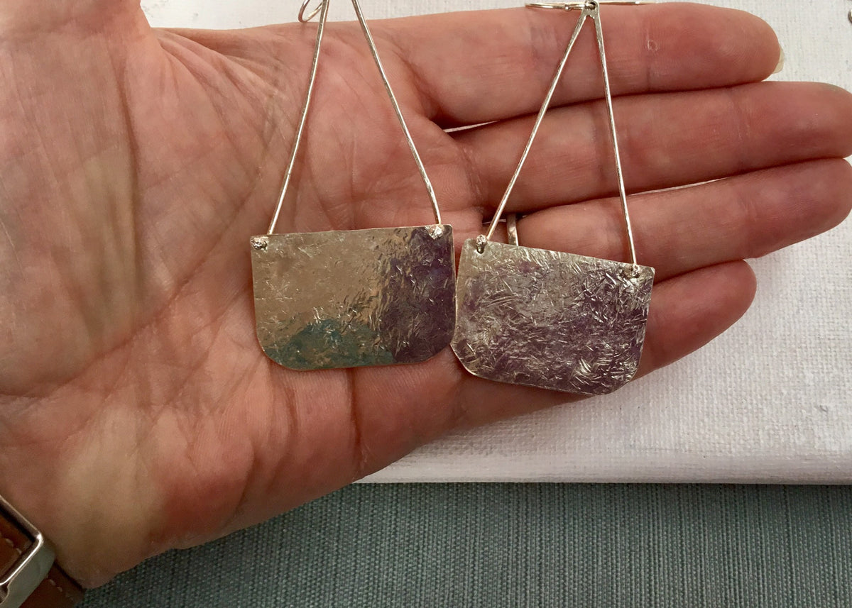 Purse Earrings in Sterling Silver