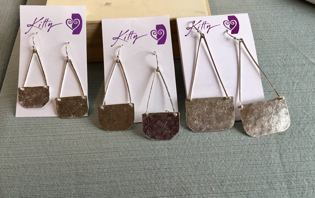 Purse Earrings in Sterling Silver