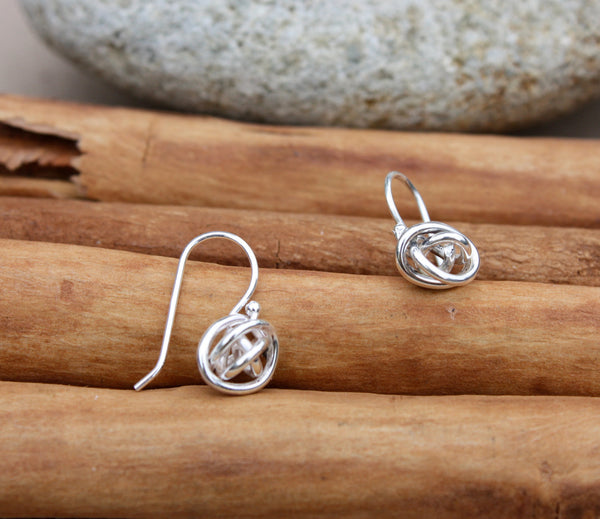 Tumbleweed Knot Earrings in Sterling Silver