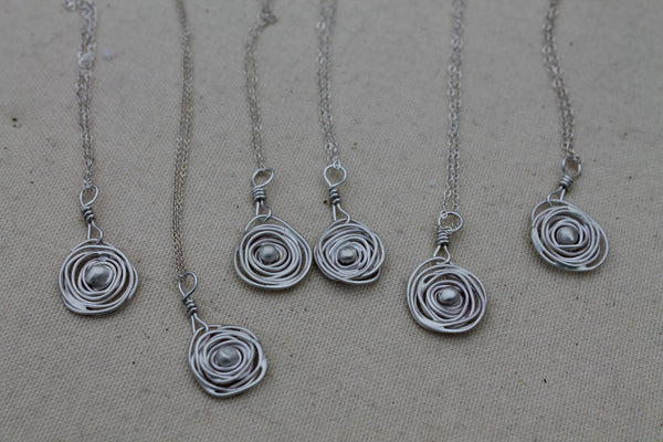 Nest Necklace in Sterling Silver