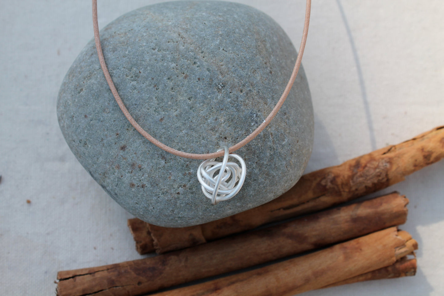 Silver Knot Tumbleweed Heavy Gauge Pendant