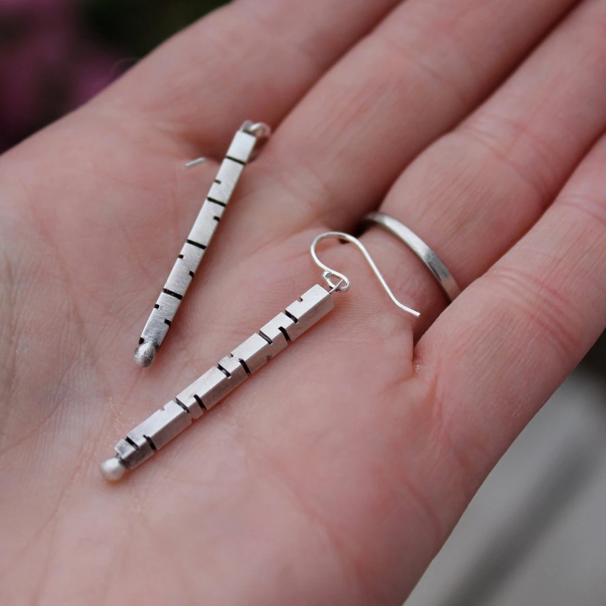 Birch Tree Earrings in Sterling Silver