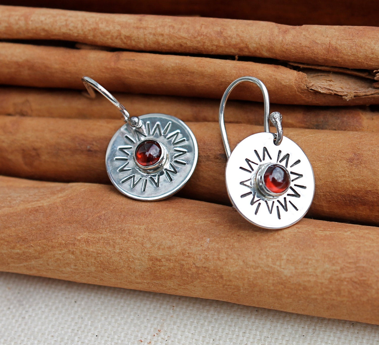 You Are My Sunshine Sterling Silver and Stone Earrings