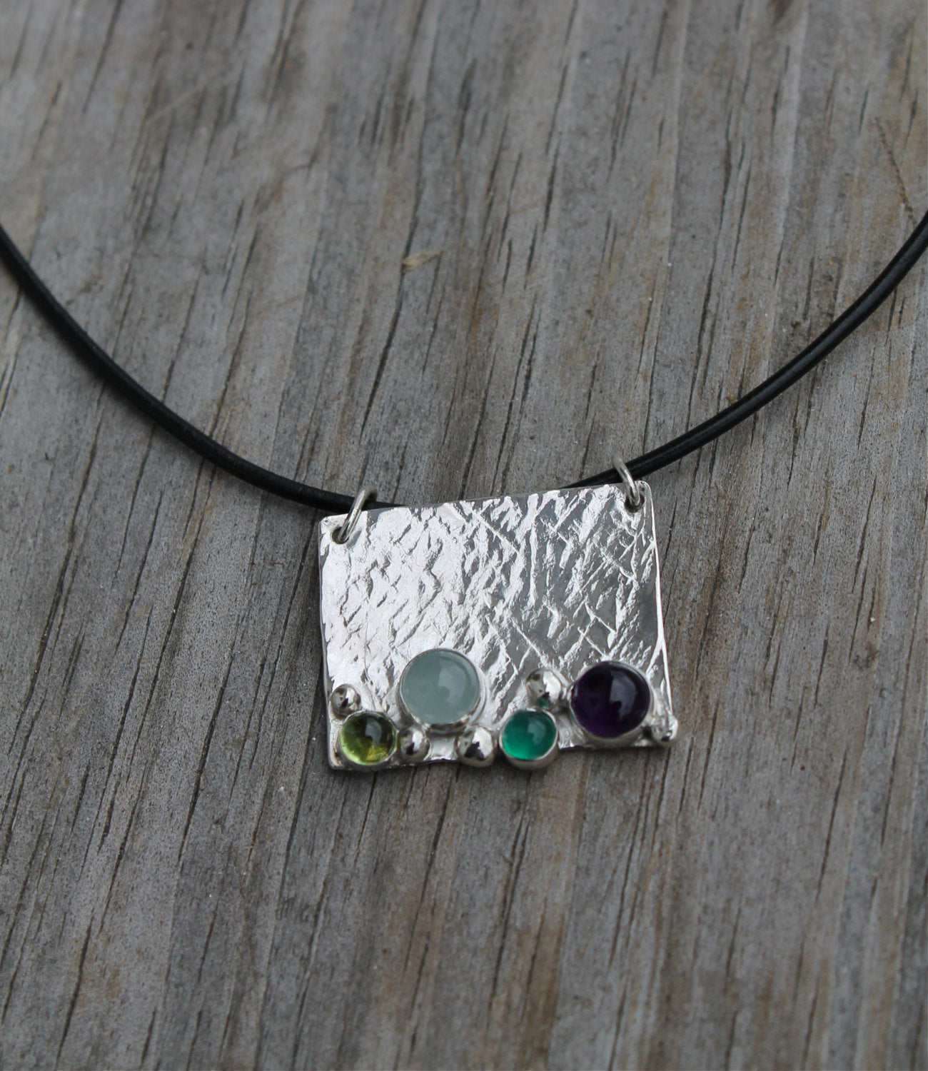 Tumbling Stones Necklace In Sterling Silver