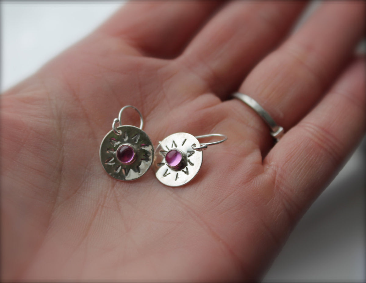 You Are My Sunshine Sterling Silver and Stone Earrings