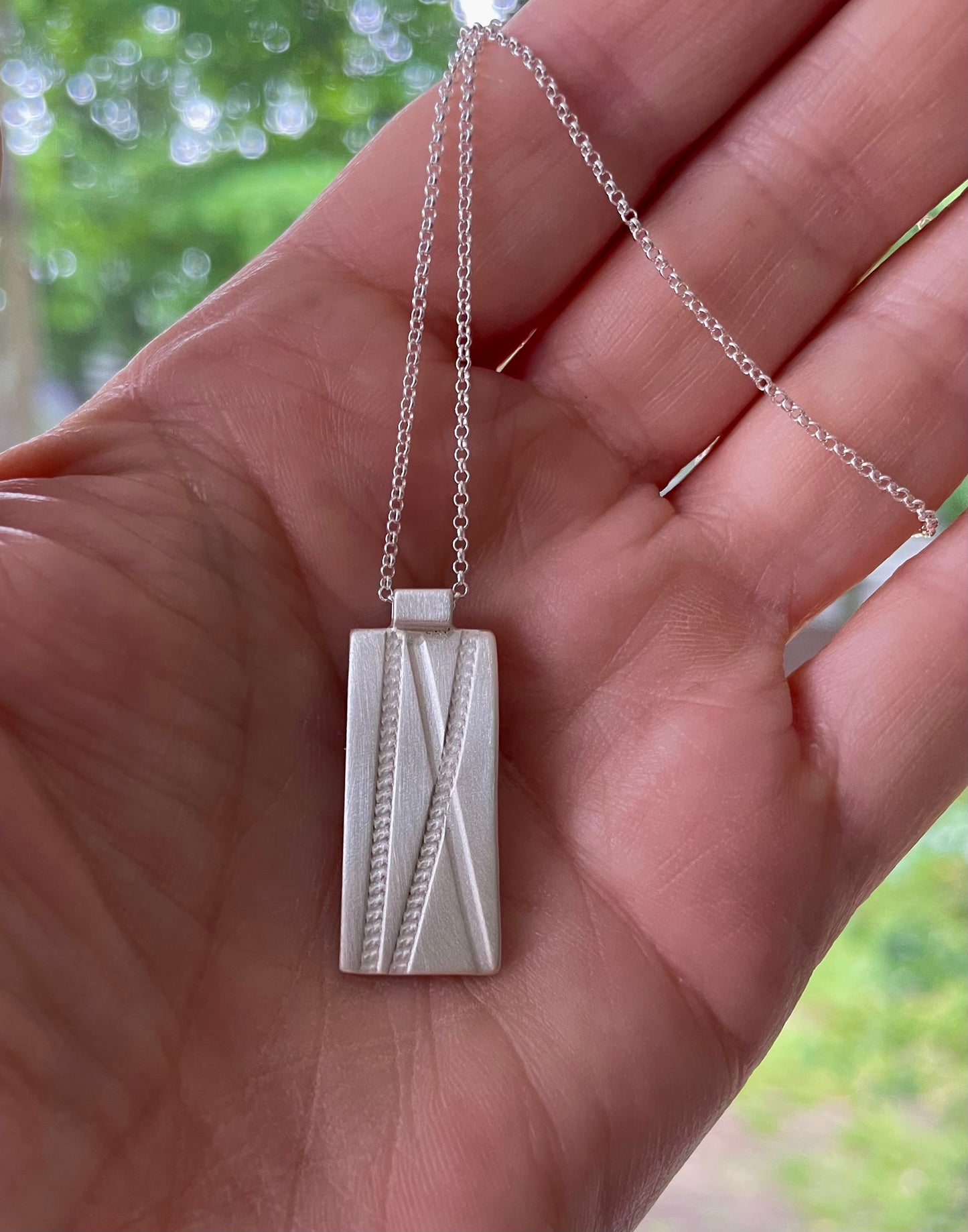 Bike Track Necklace Mountain Bike and Road Cycling Tire Track Pendant
