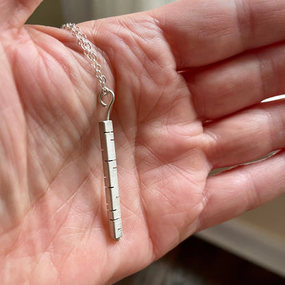 Birch Tree Necklace in Sterling Silver on Chain or Leather