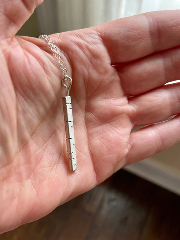 Birch Tree Necklace in Sterling Silver on Chain or Leather
