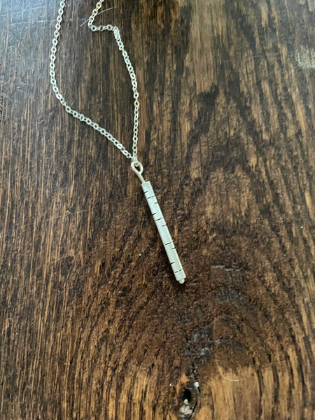 Birch Tree Necklace in Sterling Silver on Chain or Leather