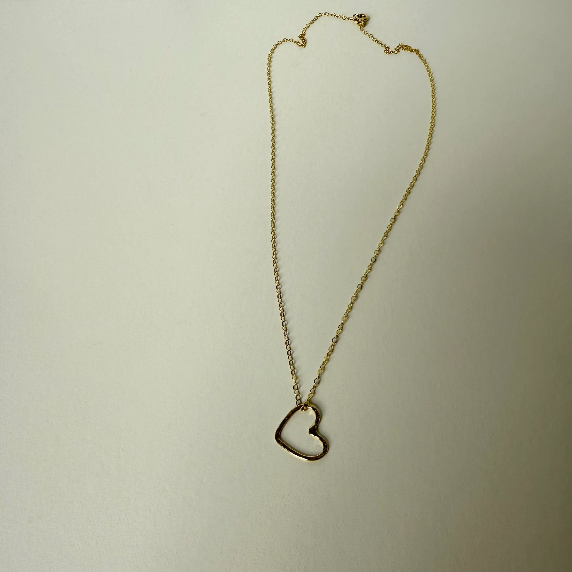 Floating Gold Filled Heart Necklace 