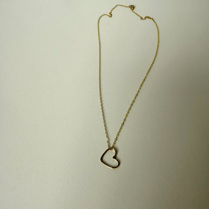 Floating Gold Filled Heart Necklace 