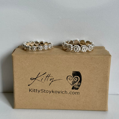 Flower Band in Silver Petite