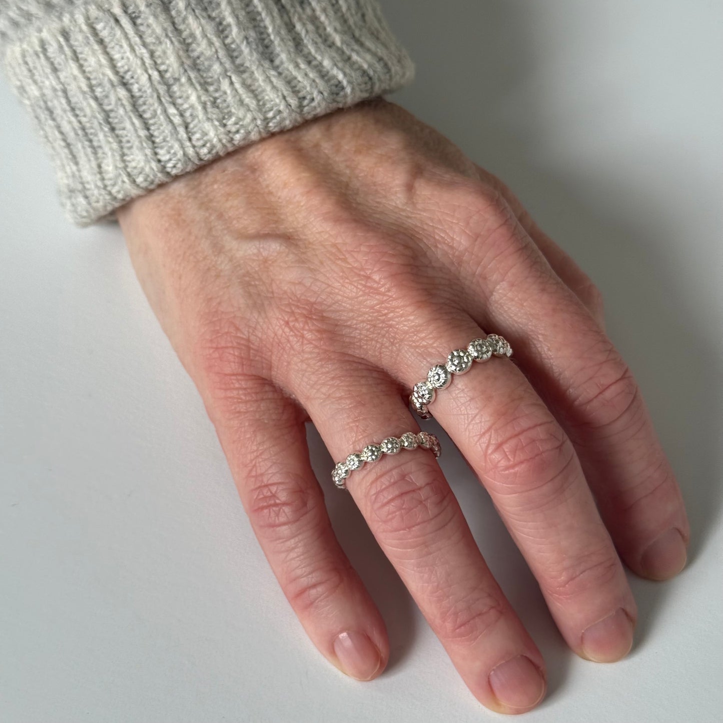 Flower Band in Silver Petite