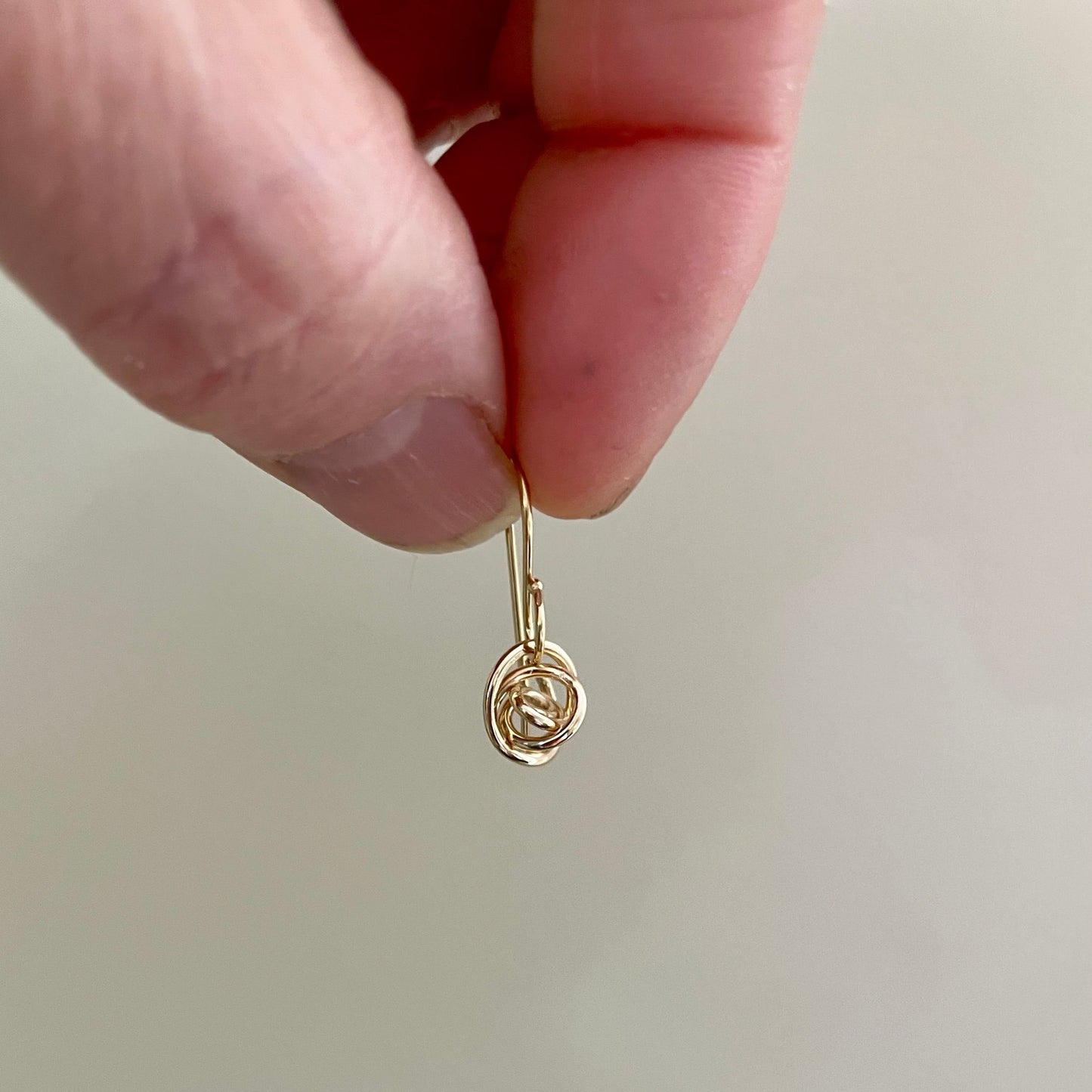 Gold Filled Knot Dangle Earrings