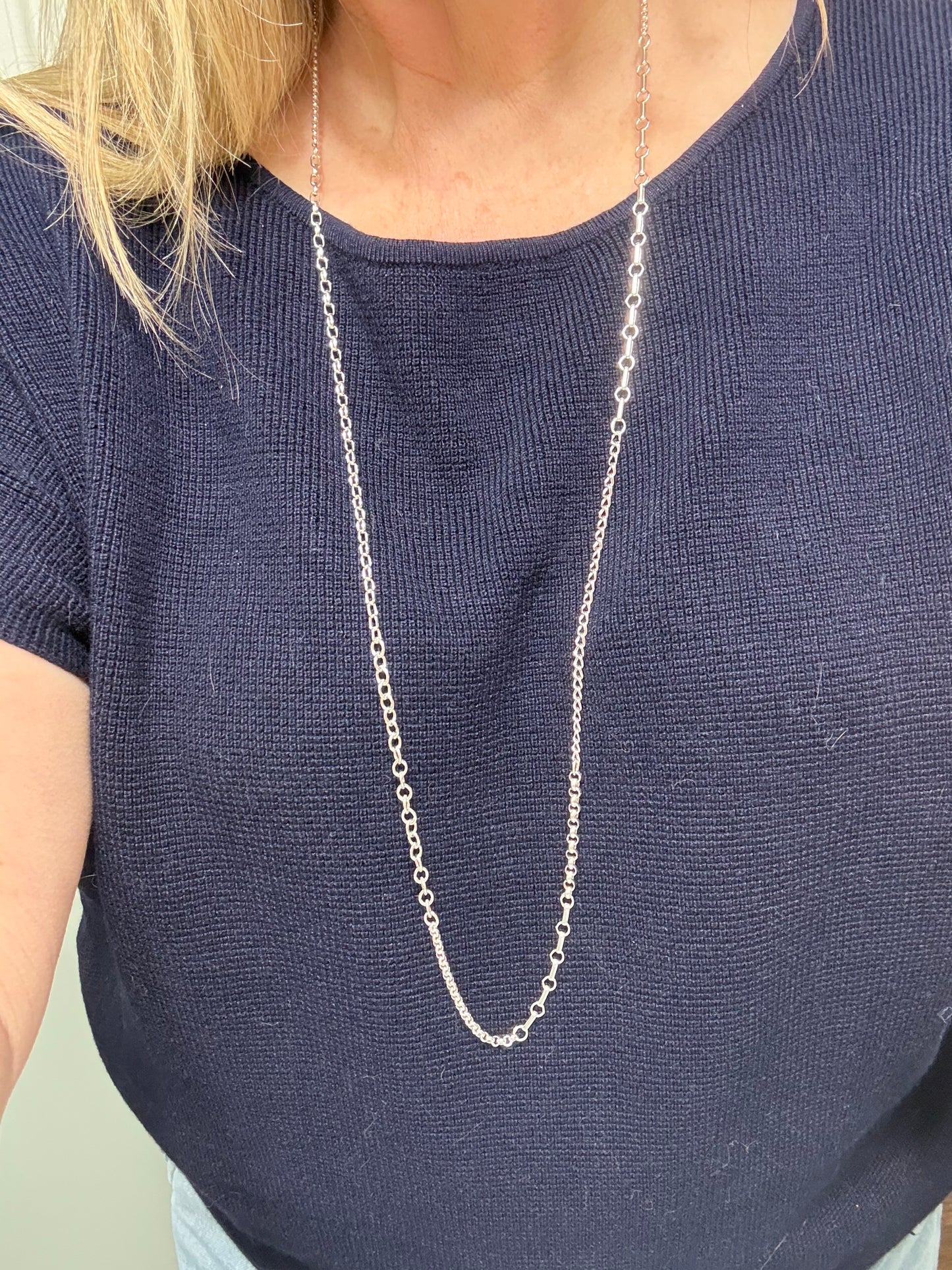 Mixed Link Chain in Sterling Silver