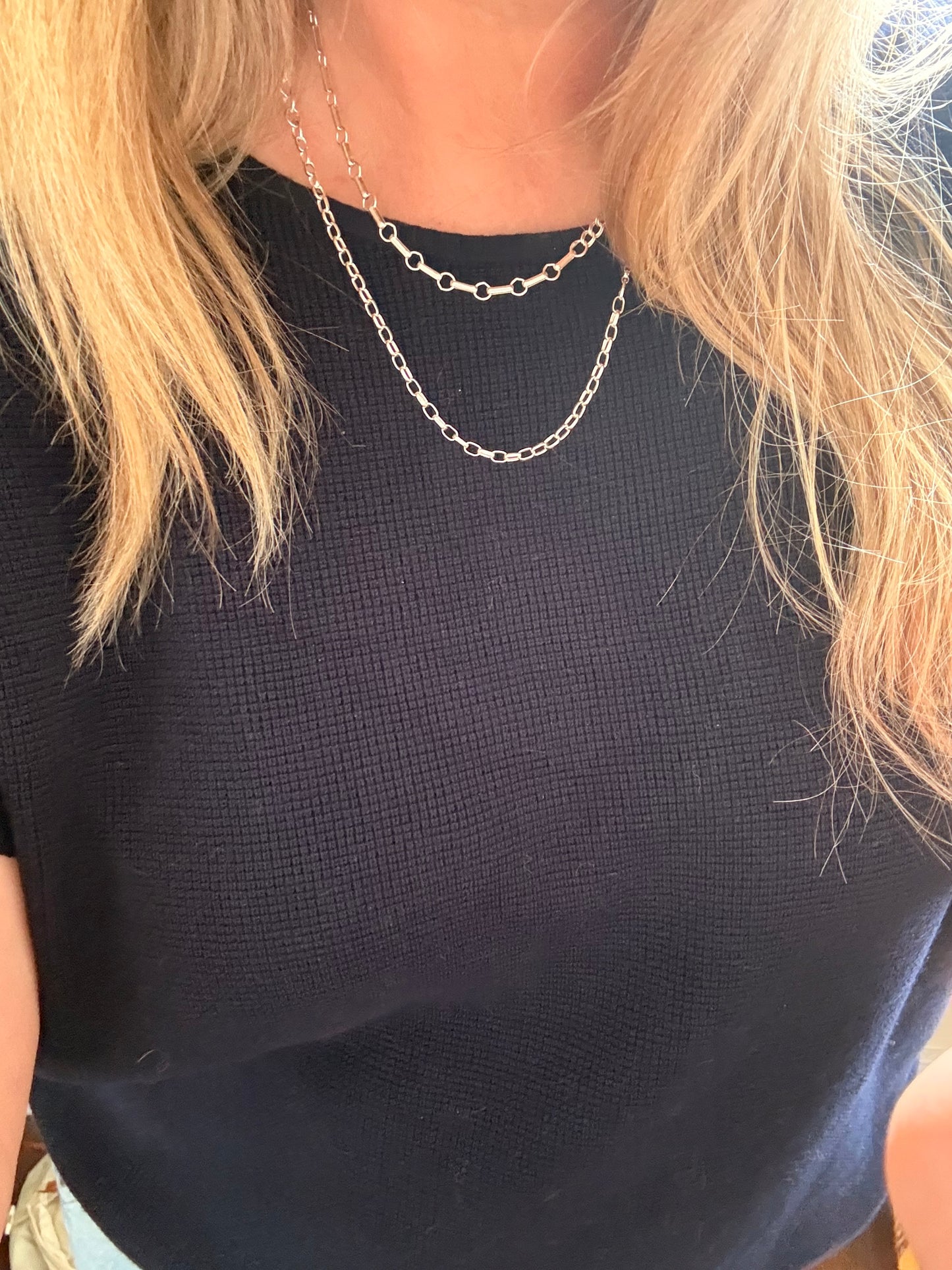 Mixed Link Chain in Sterling Silver