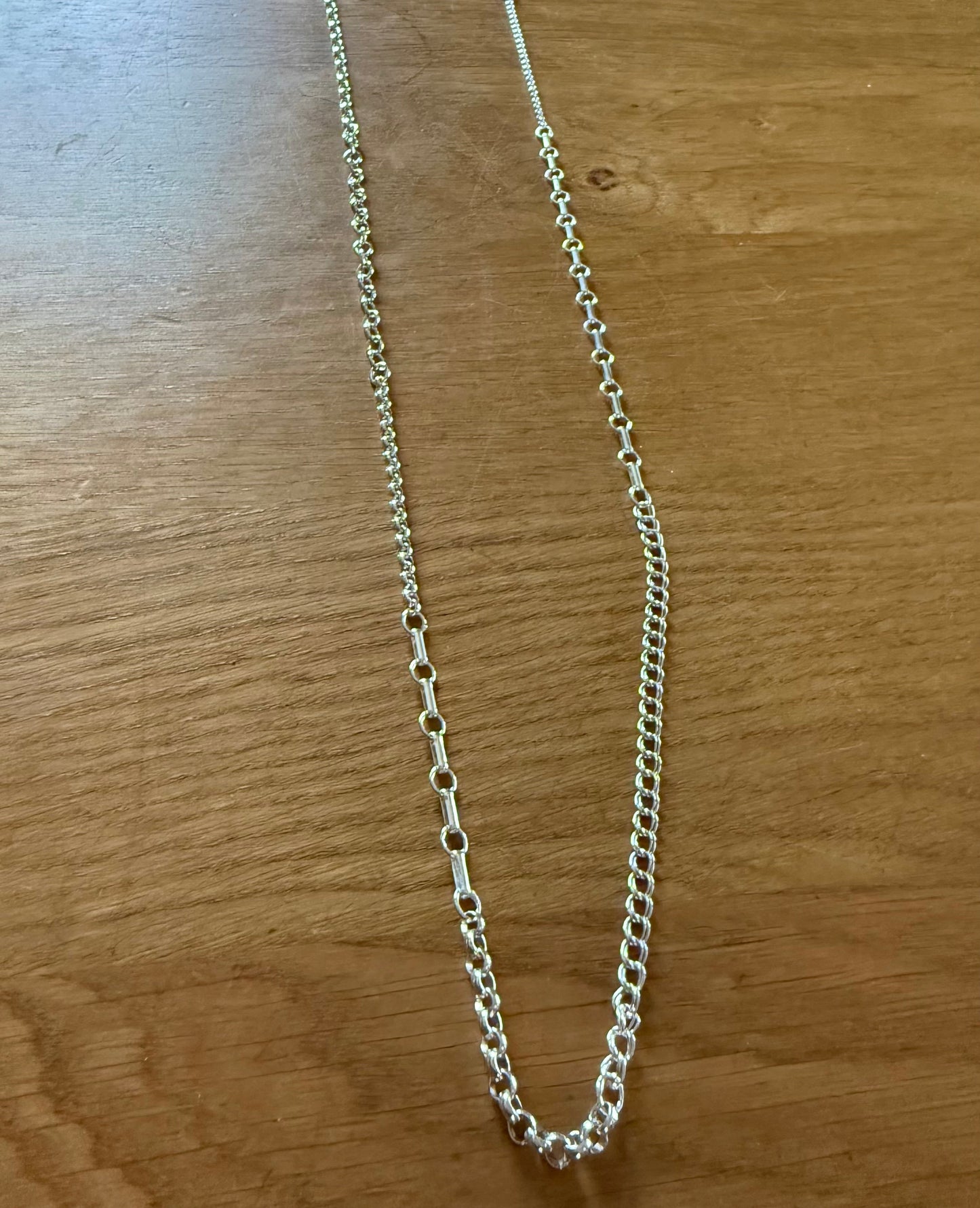 Mixed Link Chain in Sterling Silver