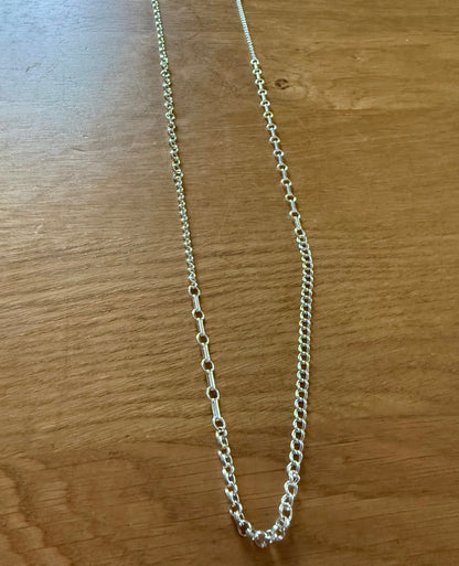 Mixed Link Chain in Sterling Silver