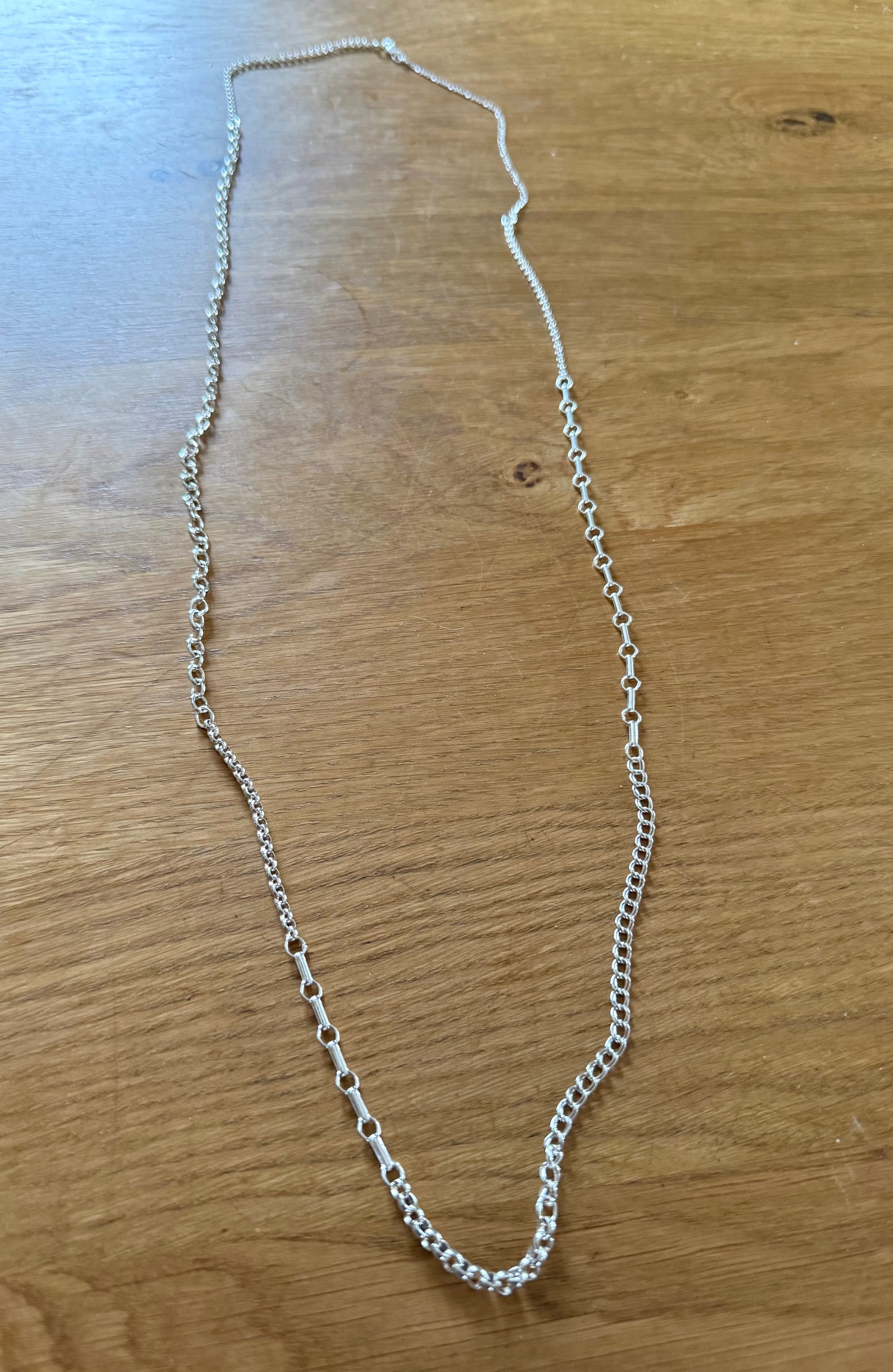 Mixed Link Chain in Sterling Silver