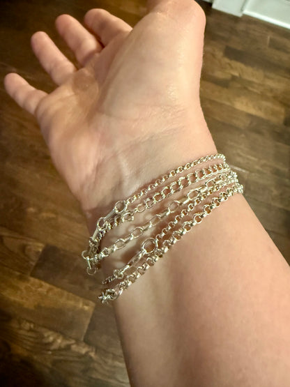 Mixed Link Chain in Sterling Silver