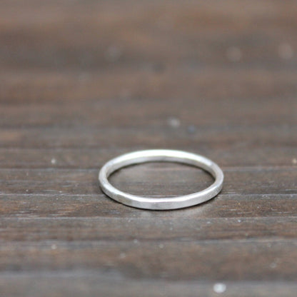 Stackable Ring in Sterling Silver With Stone Of Choice