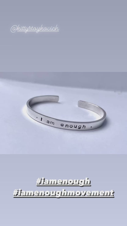 Message Bracelet with Your Custom Words in Silver