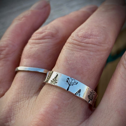 One Trees Ring shown on finger