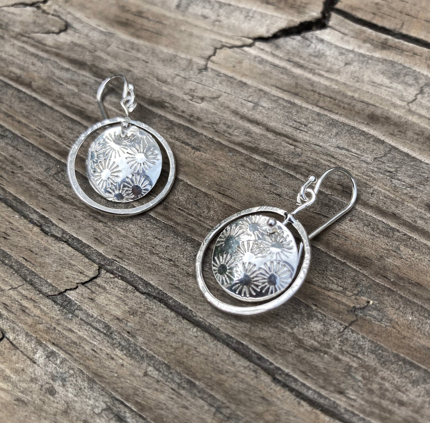 Floating Dome Circle Earrings
