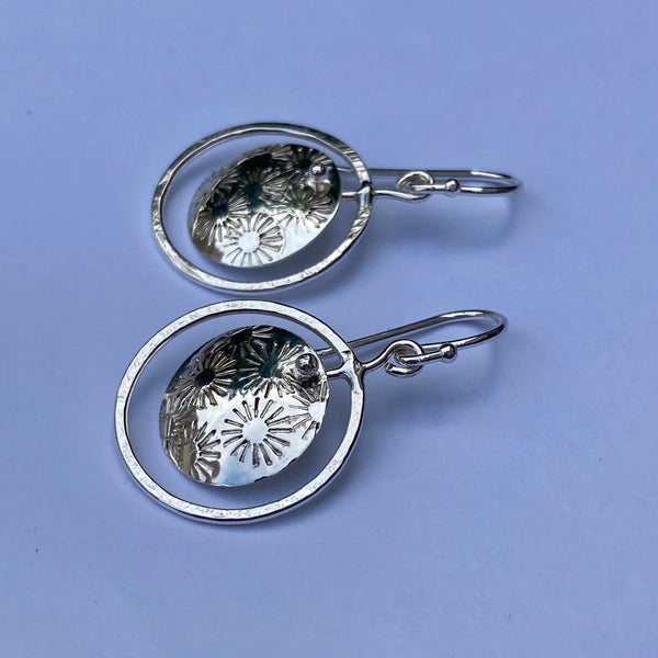 Floating Dome Circle Earrings