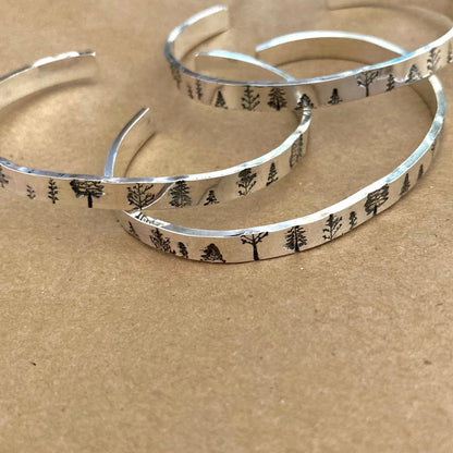 Three Trees Bracelets in silver