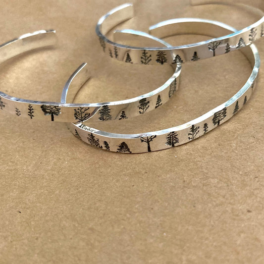 Three Trees Bracelets in silver