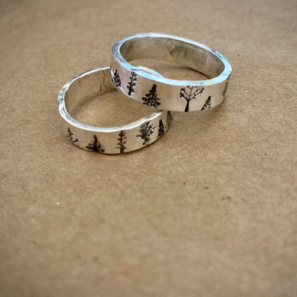 Two Trees Rings in silver