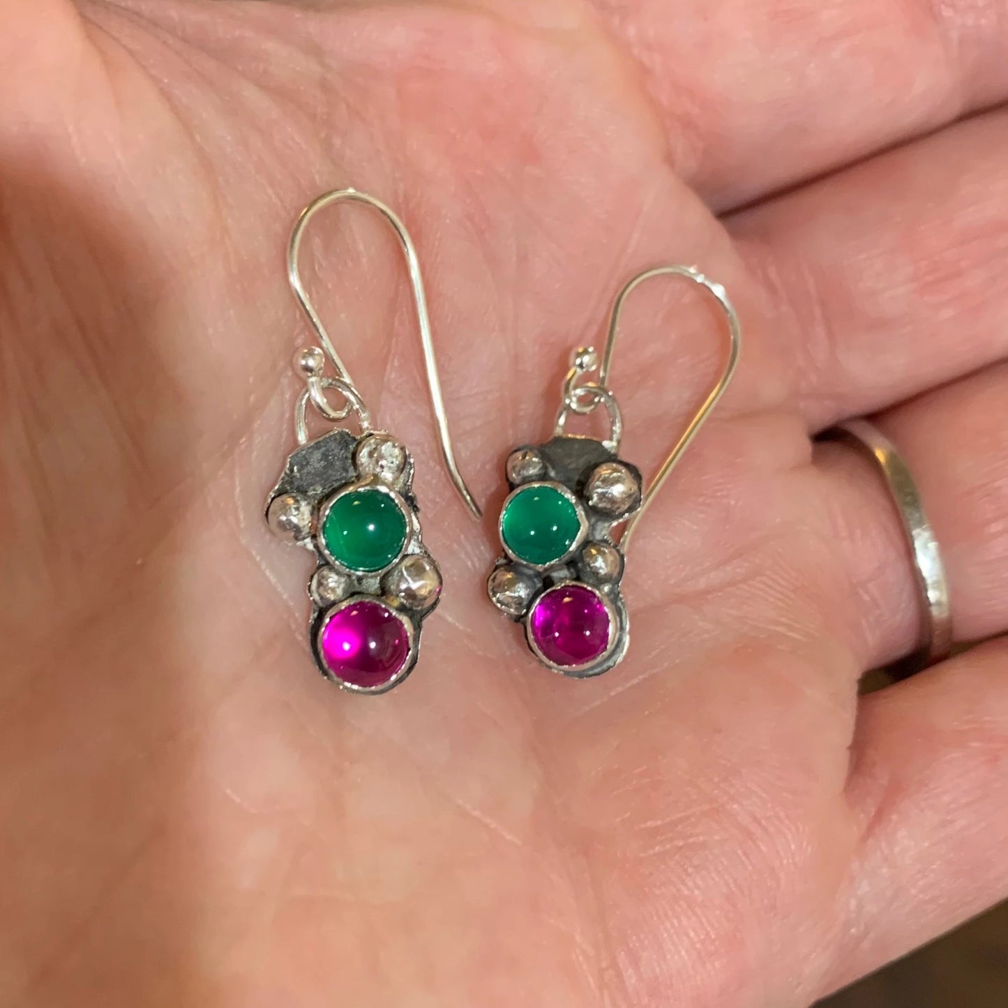 Birthstone or Multi-Stone Organic Earrings