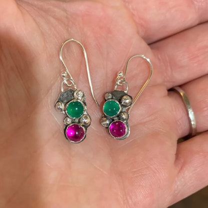 Birthstone or Multi-Stone Organic Earrings