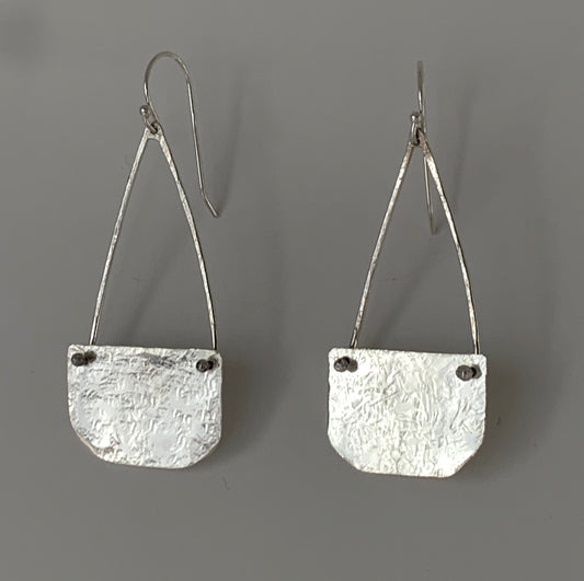 Silver Purse Earrings