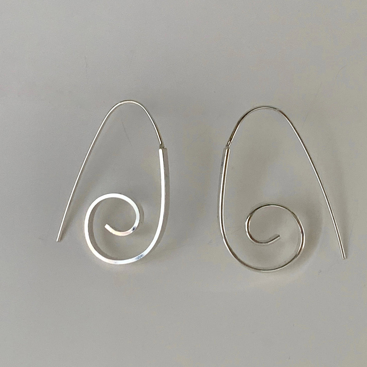 Large Silver Swirl Earrings – Kitty Stoykovich Designs